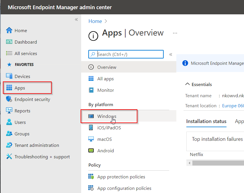 SQL ODBC Driver via Intune - Add the app to intune